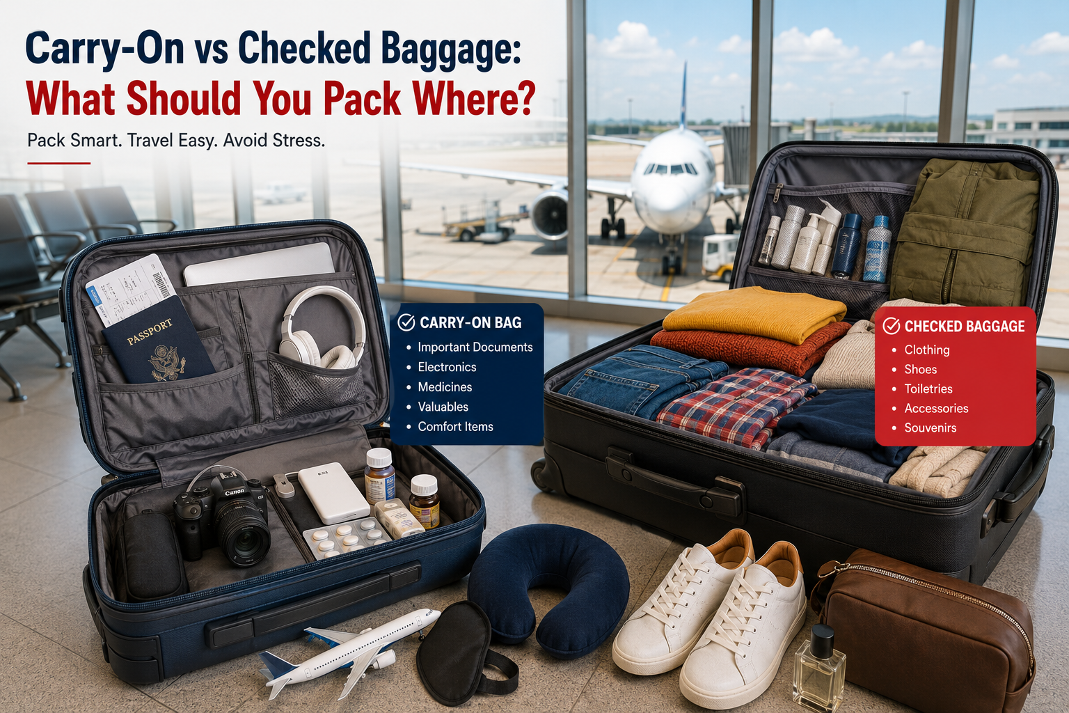 Carry-On vs Checked Baggage: What Should You Pack Where? (Complete Travel Guide 2026)